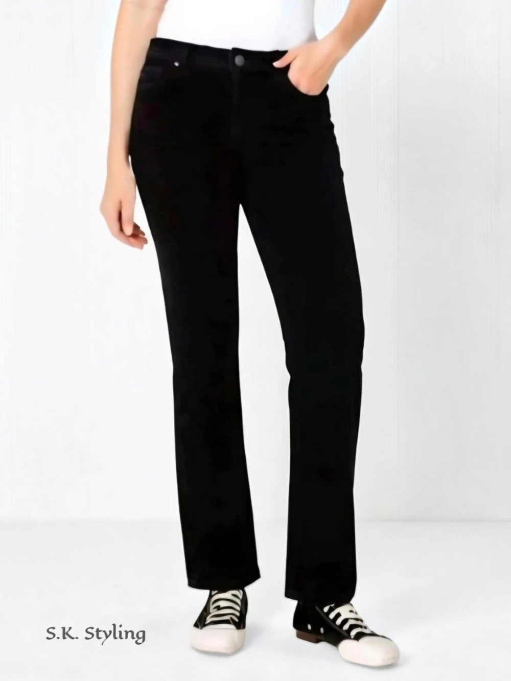 Gloria Vanderbilt Amanda Black Straight Jean's size 6 Short 30×28